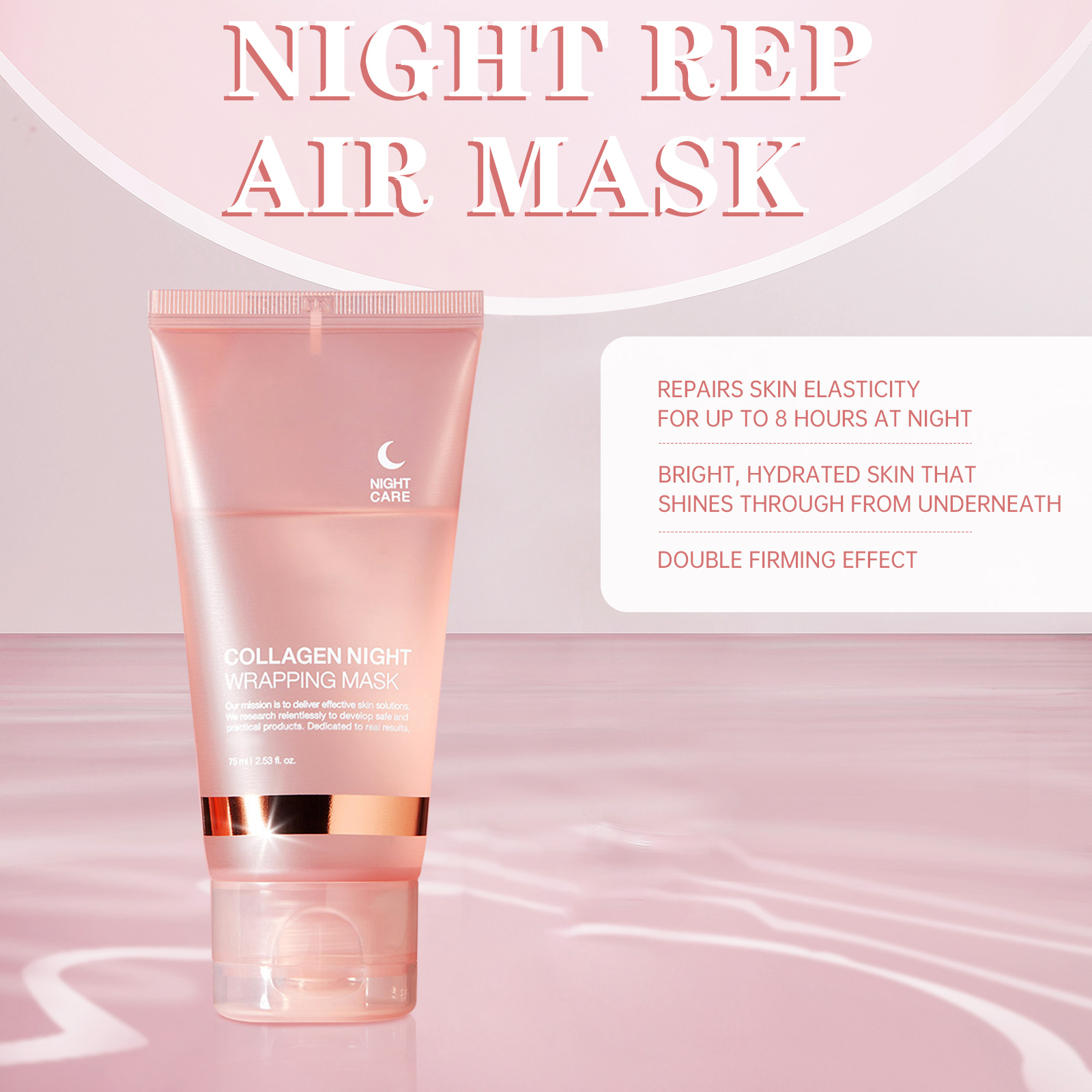 Wholesale Korean Hydrolyzed Collagen Overnight Wrapping Peel Off Facial Peel-off Face Mask Poreless Glass Skin Mask